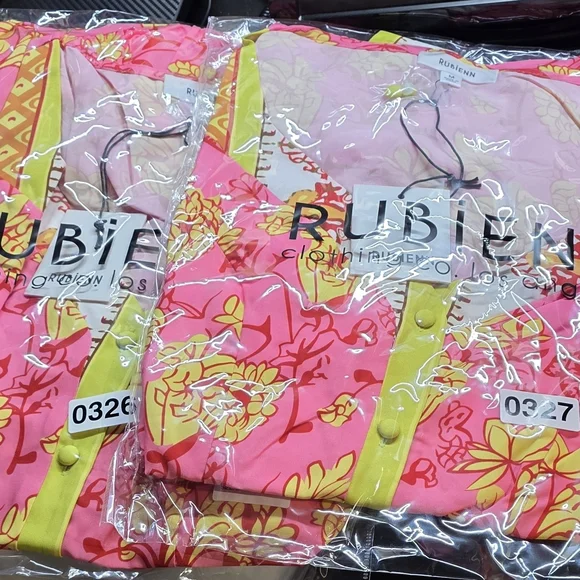 NWT Rubienn Boutique Vibrant Pink and Yellow Dress S/M/L - Picture 12 of 14